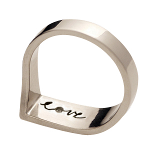 Off The Wall | Collection 2006 | Men's Wedding Ring | 18k White - Click Image to Close